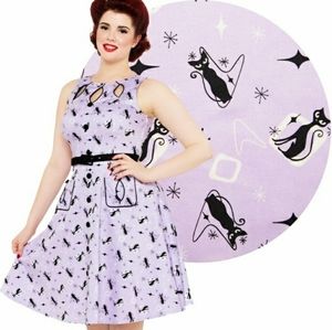 Voodoo Vixen Purple and black cat dress